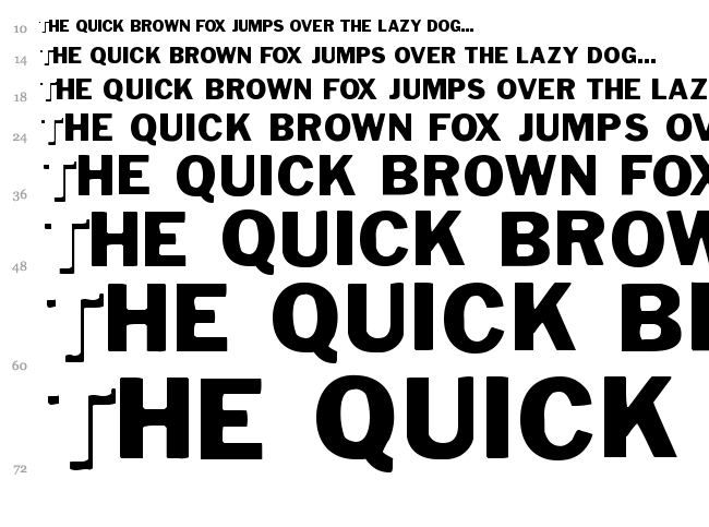 Down Town Auto font waterfall